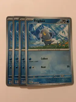 Pokemon Card Paldean Fates 4x Playset Reverse Holographic Frigibax 017/091 NM - Image 1