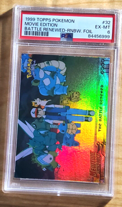 1999 Topps Pokemon Movie Edition THE BATTLE RENEWED #32 Rainbow Foil PSA 6 Rare - Image 1