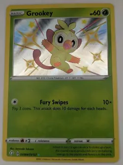 Grookey SV004/SV122 Pokemon TCG Sword & Shield Shining Fates Baby Shiny Rare NM - Image 1