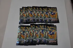 Lot of 18 Pokemon TCG Crown Zenith Booster Pack Factory SEALED PACKS! - Image 1