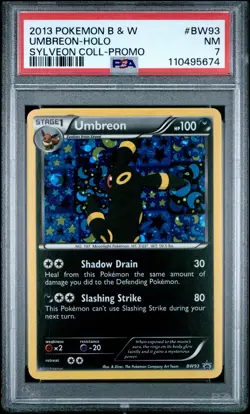 2013 POKEMON BW BLACK STAR PROMO UMBREON #BW93 HOLO PSA 7 NM #110495674 - Image 1