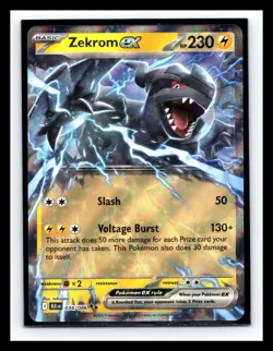💥 Pokemon 2025 TCG Zekrom ex Holo #034/086 SV: Black Bolt - Image 1