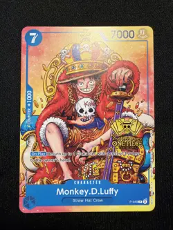 Monkey D Luffy NM (2nd Anniversary Stamped Promo) P-043 One Piece Promotion - Image 2