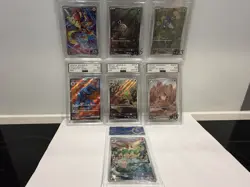 Pokemon TCG Graded Bundle Ags & Pg 7 Cards Total - Image 1