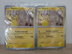 2 X Pikachu At The Museum LTD Edition Cards Pokemon X National History Museum - Image 1
