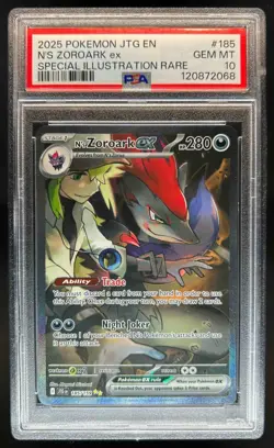 2025 Pokemon SV Journey Together JTG EN N's Zoroark ex #185/159 PSA 10 - Image 1