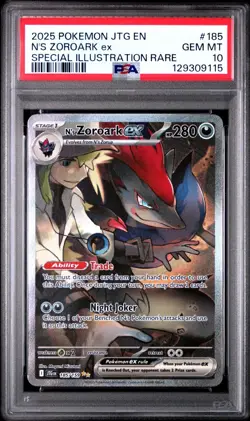 N's Zoroark ex Special Illustration Rare PSA 10 Pokemon Journey Together 185/159 - Image 1