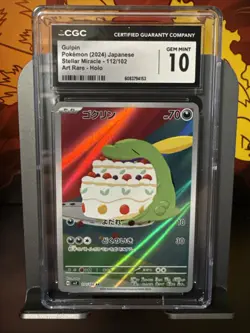 CGC Gem Mint 10 Gulpin 112/102 AR Art Rare Stellar Miracle sv7 Pokemon Card - Image 1