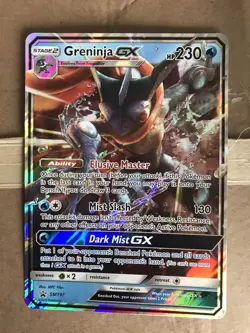 💥 Greninja GX SM197 Detective Pikachu Ultra Rare Holo Promo Pokemon Card - Image 3