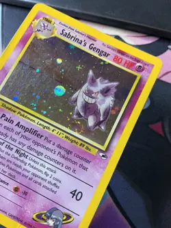 Pokemon Sabrina's Gengar Holo Rare Card 14/132 Gym Heroes Swirl - Image 2
