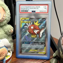 Pokemon TCG Magikarp Wailord-GX Holo English Art Card 161/181 Sun & Moon PSA 7 - Image 1