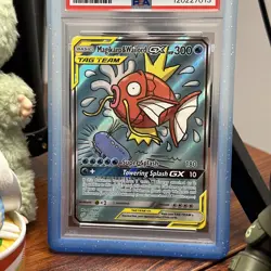 Pokemon TCG Magikarp Wailord-GX Holo English Art Card 161/181 Sun & Moon PSA 7 - Image 2