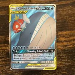 Pokemon TCG Magikarp Wailord Tag Team GX Full Art Holo Card SM 160/181 - Image 1