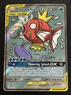 Magikarp & Wailord GX TAG TEAM OOYAMA NM/Mint 2019 Pokemon Team Up #161/181 Alt - Image 1