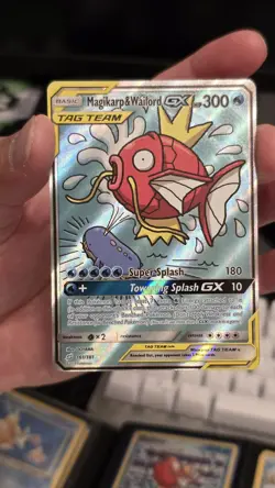 Magikarp & Wailord GX (Alternate Full Art) 161/181 Sm-Team Up Holo - Image 1