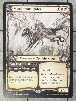 showcase MURDEROUS RIDER 287 Throne of Eldraine MTG Magic NM - Image 1