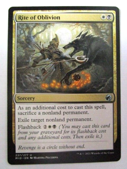 MTG Rite Of Oblivion 237/277 Mid Midnight Hunt Uncommon Near Mint!! - Image 1