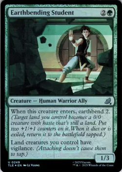 MTG Earthbending Student (249) | NM Foil | Avatar: Eternal-Legal {TLE} - Image 2