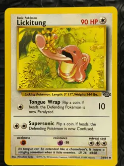 Lickitung 38/64 Base Set Series Jungle Uncommon 1999 Pokemon Card TCG WOTC NM - Image 1