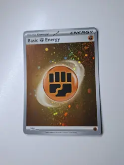 Pokemon - Basic Fighting Energy - 006 - SVE - Cosmos Holo - With 2x Swirl - NM - Image 4