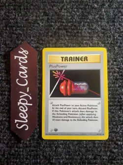 PlusPower - 84/102 - Shadowless - 1st Edition PL/MP, English Pokemon Base Set - Image 1