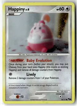 Happiny ⭐ 14/17 Holo Common POP Series 8 2008 Pokemon LP - Image 1