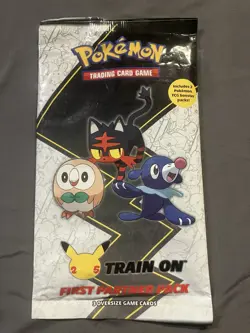 Pokemon TCG 25th Anniversary First Partner Pack Alola Sealed 820650809620 - Image 1