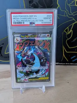 PSA 10 Mega Charizard X ex #023 Pokemon MEP Black Star Promo English 2025 - Image 1