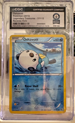 Oshawott 37/113 - CGC - Reverse Holo - 2013 Legendary Treasures - Pokemon GWR - Image 1