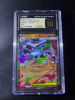 🔥🔥 CGC 10 Pristine Mega Charizard ex RR 013/080 M2 Inferno X Japanese Pokemon - Image 1