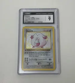Pokemon 1st Edition Chansey 003/102 - CGC 9 MINT - Base Set Shadowless - Image 1