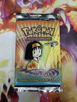 Pokemon Gym Heroes Unlimited Booster Pack SEALED Vintage WOTC Erika Artwork - Image 1