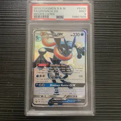 Pokemon Greninja GX Hidden Fates #SV56SV/94 Full Art - PSA 9 Mint (2019) - Image 1