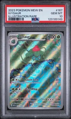 2023 POKEMON MEW EN-151 ILLUSTRATION RARE #167 IVYSAUR PSA 10 - Image 1