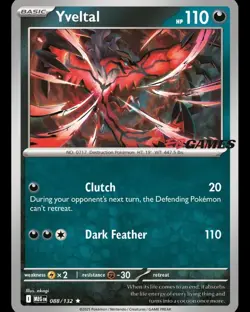 Sealed Yveltal 088/132 Reverse Holo Mega Evolution Pokemon EB GAMES PROMO EN - Image 1