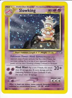 Pokemon TCG Slowking 14/111 Neo Genesis Holo Rare Unlimited Great Gift LP - Image 1