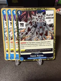 4 x One Piece OP07-056 UC Slave Arrow - English - PRB02 Foil - Playset - NM/M - Image 1