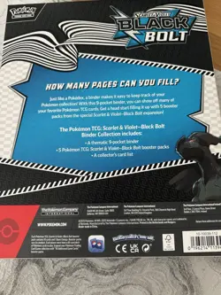 Sealed Pokemon TCG Black Bolt Binder Collection new - Image 2