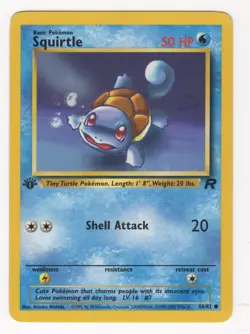 Pokemon - Squirtle 68/82 Team Rocket Regular - 1st Edition! - Image 1
