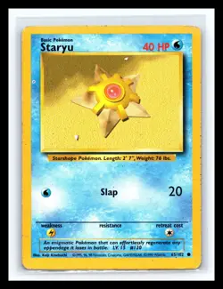 💥 Staryu Non Holo Foil - Pokemon TCG 1999 Base Set Vintage Card # 65/102 - Image 1