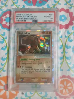 Pokemon Card Ex Hidden Legends #98 Regirock EX Holo PSA 10 GEM MINT 2004... - Image 1