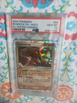 Pokemon Card Ex Hidden Legends #98 Regirock EX Holo PSA 10 GEM MINT 2004... - Image 4