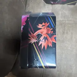 Pokemon Galarian Zapdos TCG Tin Black Red Collectible Card lot - Image 1