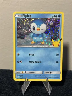 Piplup 20/25 McDonald's 25th Anniversary Holo Promo Pokemon Card - Image 1
