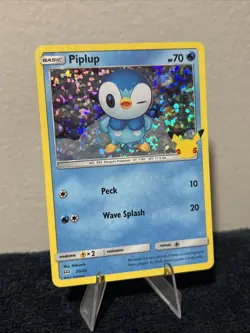 Piplup 20/25 McDonald's 25th Anniversary Holo Promo Pokemon Card - Image 2