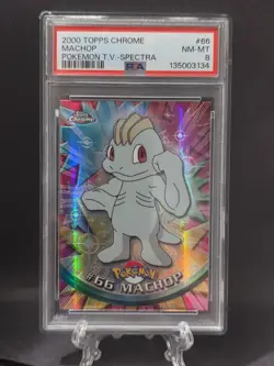 PSA 8 Machop Spectra Topps Chrome Pokemon Card - Image 1