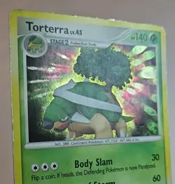 Pokemon TCG Torterra Holo Rare Diamond & Pearl 17/130 Cosmos - PLAYED - Image 3