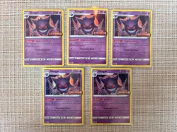 5x Gengar SWSH241 Pokemon Card Lot (Prerelease Lost Original Stamp) All NM - Image 2