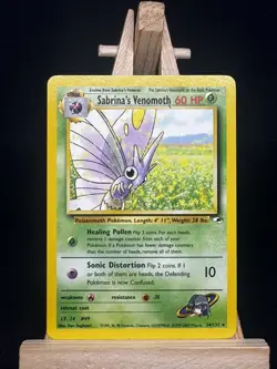 Pokemon TCG Sabrina's Venomoth Gym Heroes 34/132 Regular Unlimited Rare - Image 1