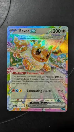 Pokemon Eevee ex Scarlet & Violet Prismatic Evolutions Double Rare #075/131 - Image 1